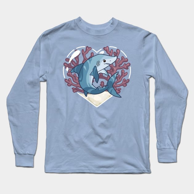 SCARF, the Mako Shark Long Sleeve T-Shirt by bytesizetreasure